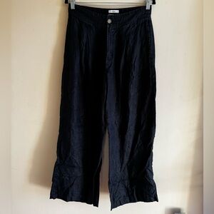 Halston Heritage Charcoal Linen Trousers